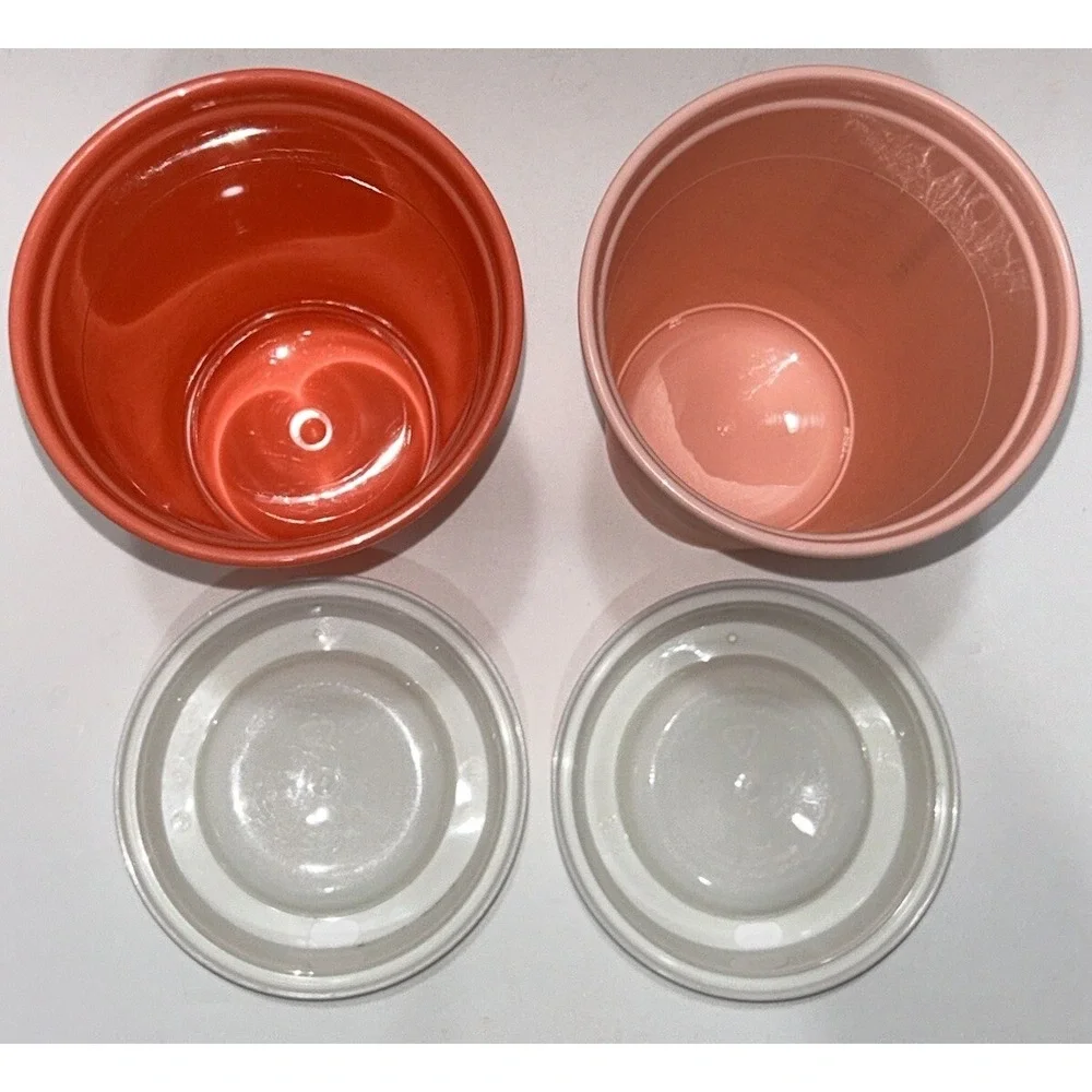 Starbucks Christmas Holiday Pink‎ Orange Hot Cold Plastic Coffee Cup 16 oz.